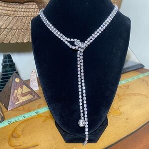 Vintage rhinestones long Necklace